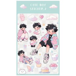 Y2K Sweet Cool Boys Cartoon Sticker/1pc