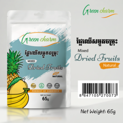 ផ្លែឈើសម្ងួតចម្រុះ Green Charm - bag 65g