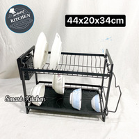 2 Layers Dish Rack - Black 