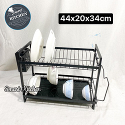 2 Layers Dish Rack - Black