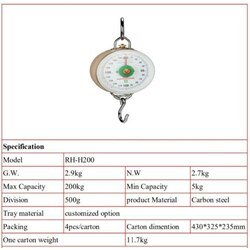 Hanging scales 200kg 