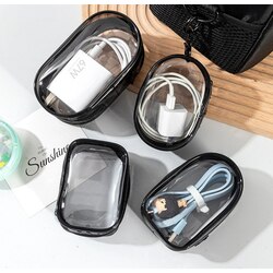 Storage Transparent Bag with hook/កាបូបថ្លាដាក់សំភារះតូច