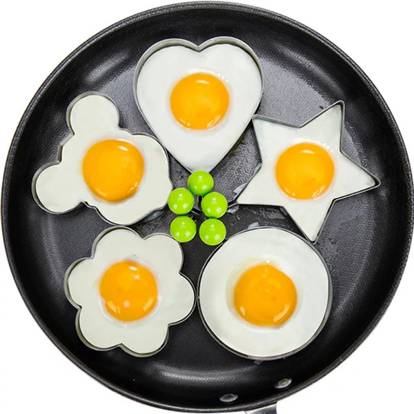 5PCS Stainless Steal Egg Mold