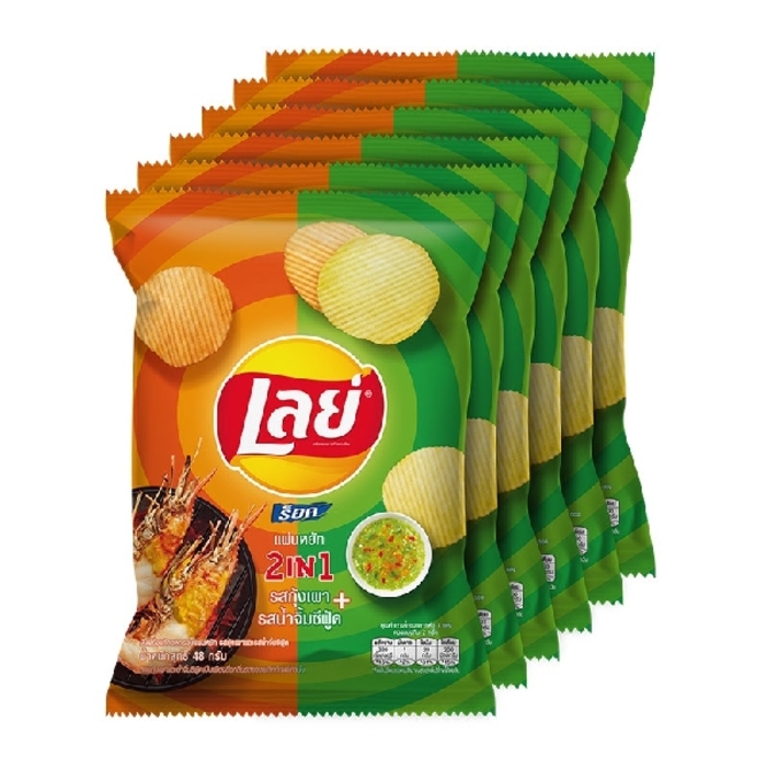 Lays Potato Crisp 2in1 Shrimp and Seafood 46g