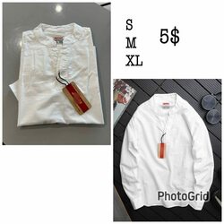 Men Long Sleeve Shirt - White