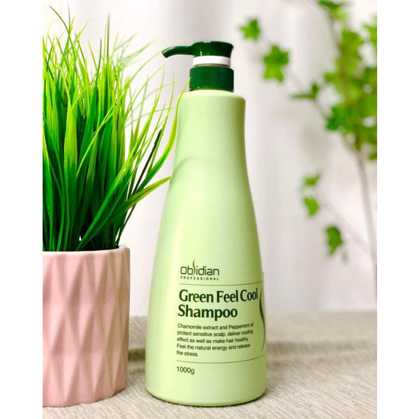 Obsidian Green Feel Cool Shampoo 1000ml - 1 Bottle 