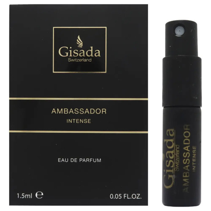 GISADA AMBASSADOR INTENSE EAU DE PARFUM 1.5ML MEN ទឹកអប់បុរស