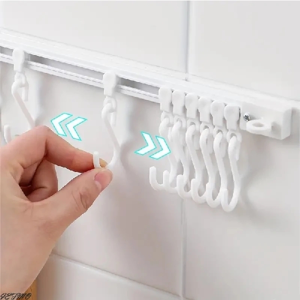 Kitchen Organizer Track Wall Hooks