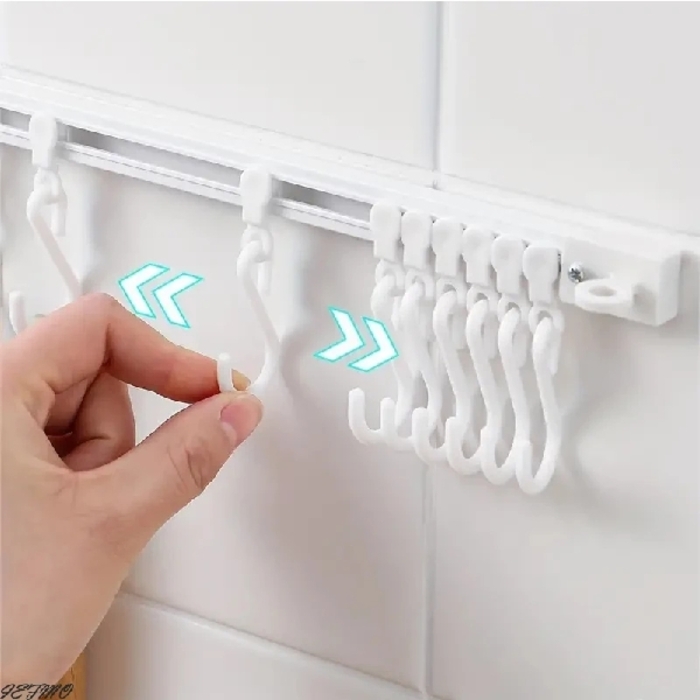 Kitchen Organizer Track Wall Hooks