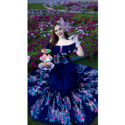 [ បិទស្មា | Off shoulder ] SET សូត្រអ៊ីតាលី #Blue (#00-231)