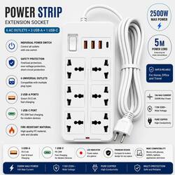Power Strip Extension Socket ( 5M / 2500W )