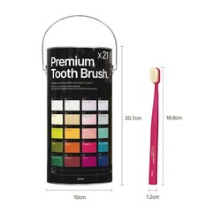 Toothbrush, Assorted Colors / ច្រាសដុសធ្មេញ ពណ៏ចំរុះ - 1pcs