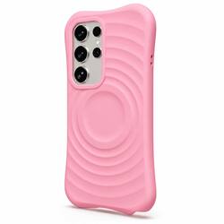 Samsung Featuring a Wavy Design With Magnetic Attachment Case S25Ultra/Pink