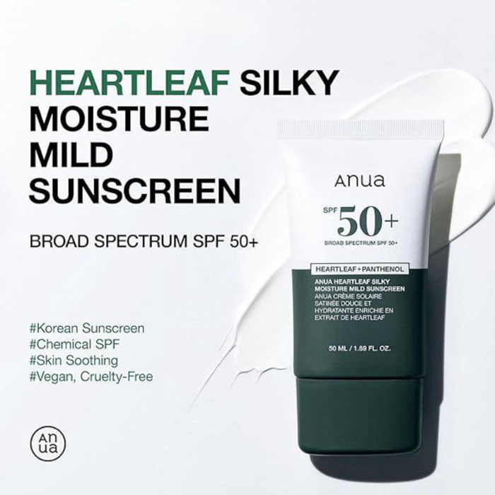 [Anua] HEARTLEAF SILKY MOISTURE MILD SUNSCREEN 