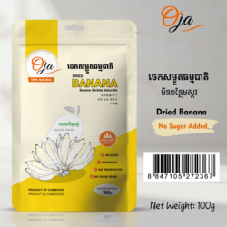 ចេកសម្ងួតធម្មជាតិ Oja- bag 100g