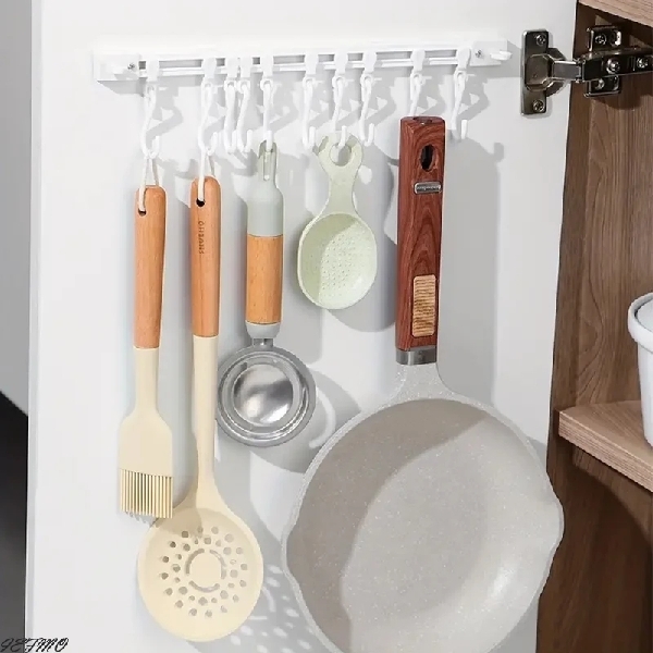 Kitchen Organizer Track Wall Hooks