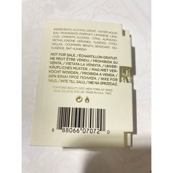 Tom Ford Costa AZZURRA ACQUA Eau De Toilette Spray Samples 1.5ml /ទឹកអប់