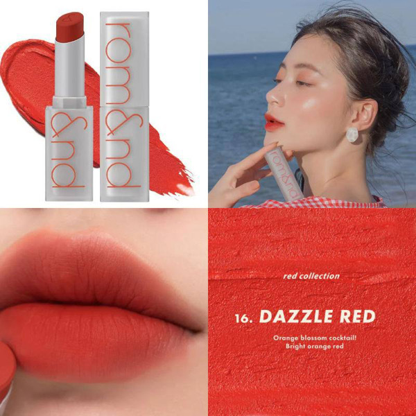 Rom&nd Zero Matte Lipstick #16 DAZZLE RED 