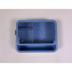 Adhesive Bathroom Storage Rack - Blue (Rectangular)