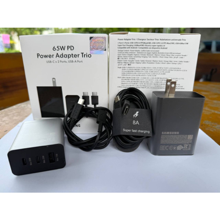 ឈុត Samsung 65W 2PD+1USB Super Fast Charging