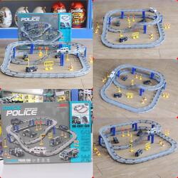 Playing Toys Track Police Unlock 