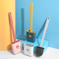 Flat Head Silicone Toilet Brush 