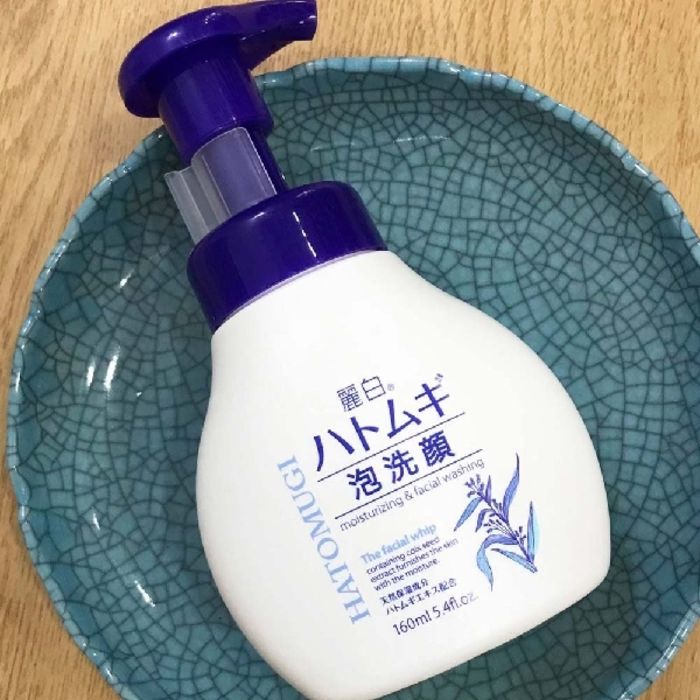 Kumano Yushi Reishiro HATOMUGI Foam Face Wash 160ml 