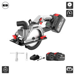 ម៉ូទ័រជ្រៀក 1.5តឹកប្រើថ្ម (CS5061) Cordless Circular Saw 150MM 21V 6.0Ah x 2 6500RPM 150MM