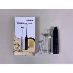 Rechargeable Milk Frother 1200mAh - Black