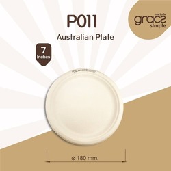 ចានទាប P011 លេខ 7" មាន 50ចាន