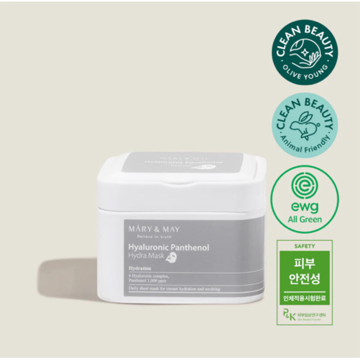 MARY&MAY Hyaluronic Panthenol Hydra Mask (30ea)