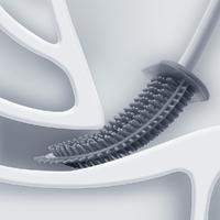 Flat Head Silicone Toilet Brush 