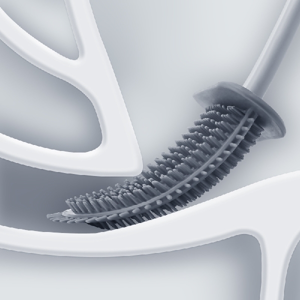 Flat Head Silicone Toilet Brush 