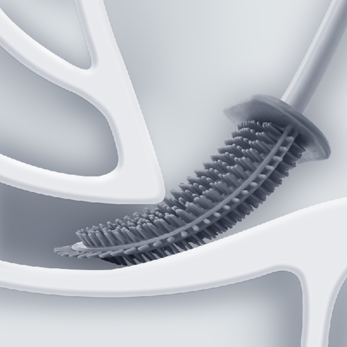 Flat Head Silicone Toilet Brush 