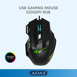 WT-K90 USB Gaming Mouse 3200DPI RGB
