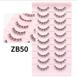Full Eyelash + Glue + Tweezers/រោមភ្នែកពាក់ពេញ [ZB50]-10pairs