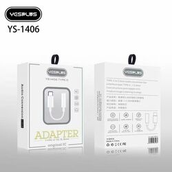 YESPLUS_YS-1406#TYPE-C TO 3.5MM ADAPTER/WHITE/1pc