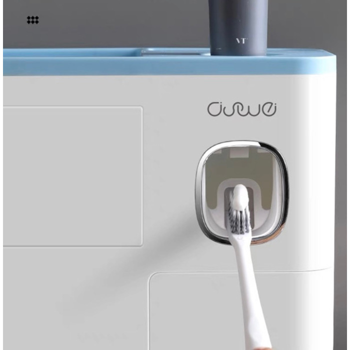 WeWe Cup Holder - 3 Cups with Toothpaste Holder