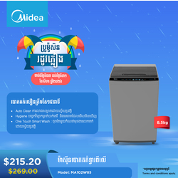Midea Washing Machine Top Loading Washer Non-inverter _Top loading 8.5KG / MA102W85