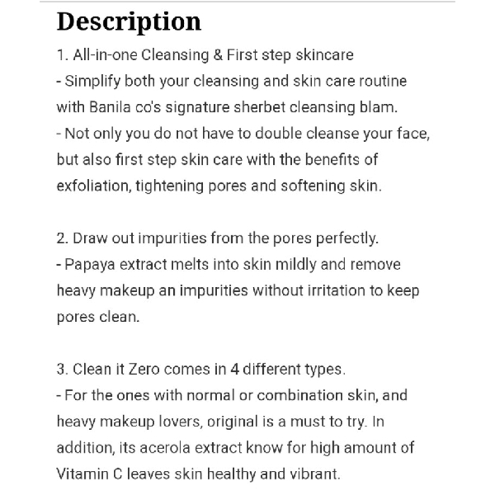 Banila CO Clean it Zero Cleansing Balm Original