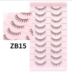 Full Eyelash + Glue + Tweezers/រោមភ្នែកពាក់ពេញ [ZB15]-10pairs