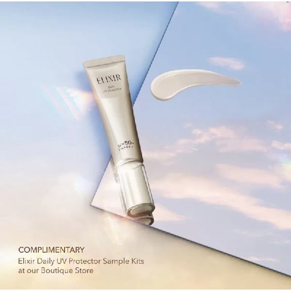 ELIXIR Day Care Revolution Sunscreen by Shiseido-Gold/ឡេលាបមុខការពារកំដៅថ្ងៃ