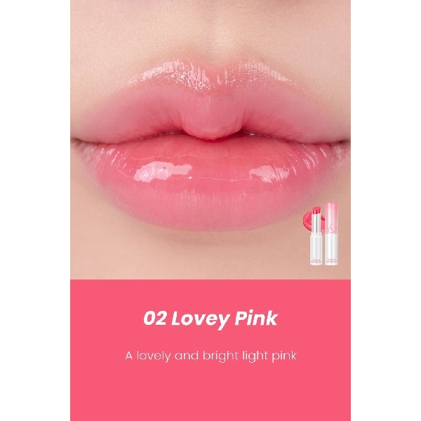 rom&nd Glasting Melting Balm 02 Lovely Pink/ក្រែមរលោង