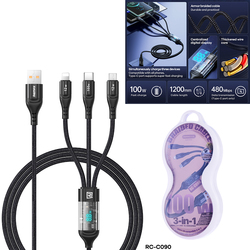 Cable Charger 3in1 REMAX RC-C090 100W (iP+Micro+Type-C) 9958