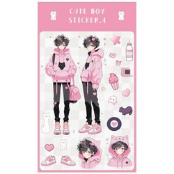 Y2K Sweet Cool Boys Cartoon Sticker/1pc
