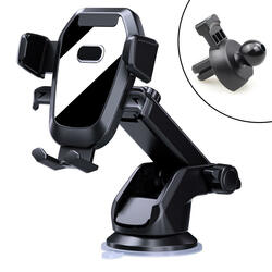 Car Phone Holder,Super Sticky Suction Iphone Car Mount for Dashboard/Windowhield/Air Vent,Flexible,Secure,and Hand-Free Solution for Driving Experience