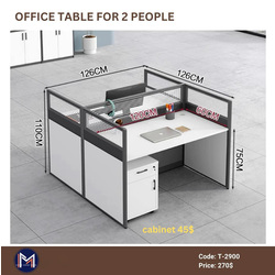 Office Table for 2 People T-2900 (Cabinet not Included)
