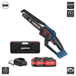 ម៉ូទ័រអាឈើខ្នាតតូច (ES8081) Cordless Chainsaw 20V 4.0Ah x 2 5800RPM 24CM 