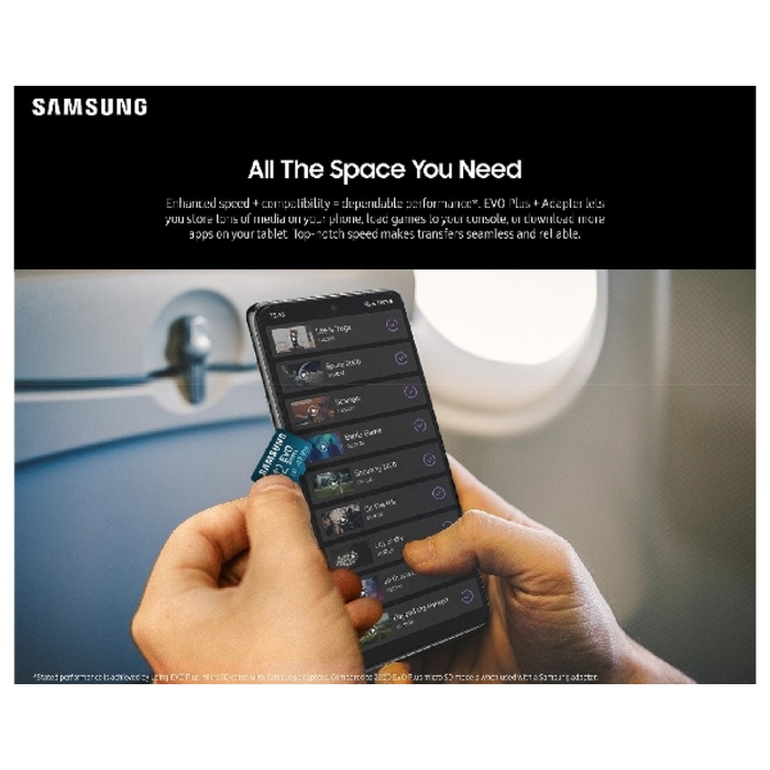 SAMSUNG EVO Select Micro SD-Memory-Card + Adapter, 512GB microSDXC 130MB