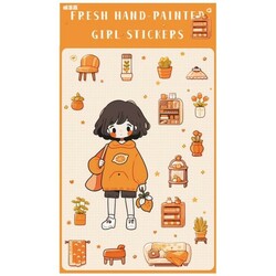 Y2K Sweet Cool Girls Cartoon Sticker/1pc